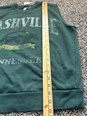 Modish Rebel Women Medium Green Nashville Cowboy Western Sleeveless Top thumbnail 5