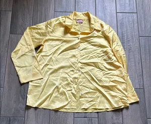 Show Me Your MuMu Yellow Button Down Shirt thumbnail 1