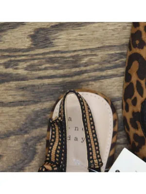 NWT A New Day London Slingback Pointed Toe Flats 94303557 Cheetah Brown 8M thumbnail 9