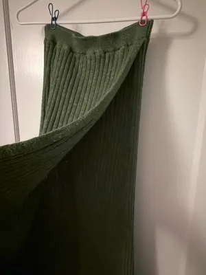 Free People better days midi skirt ribbed knit green size medium bohemian fall thumbnail 7