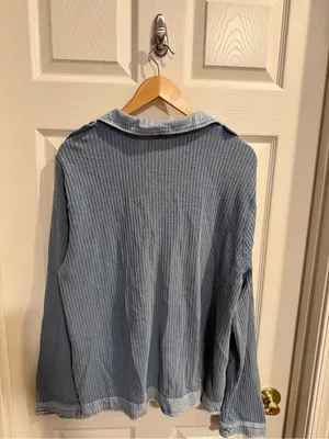 Festi by torrid Washed Light Blue Button thumbnail 8