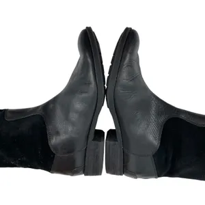 Sam Edelman‎ Black Leather Suede Knee High Boots Size 8M Side Zip thumbnail 5