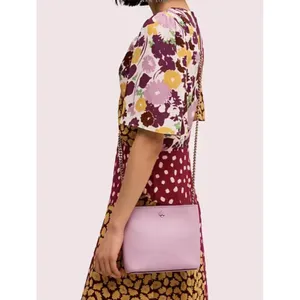 Kate Spade Polly Small Convertible Crossbody Blush Pink Leather Handbag Chain thumbnail 2