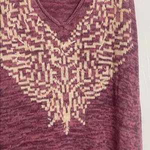 Free people Sleeveless Maroon Tunic with Beige Pattern thumbnail 9