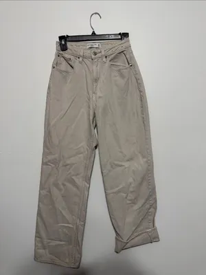 Abercrombie & Fitch Light Beige “The Loose” Baggy Jeans thumbnail 6