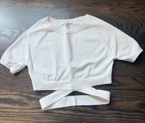 Endless Rose Ivory crop top thumbnail 1