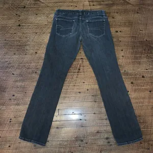 American Eagle distressed washed black 77 Straight 6 jeans thumbnail 3