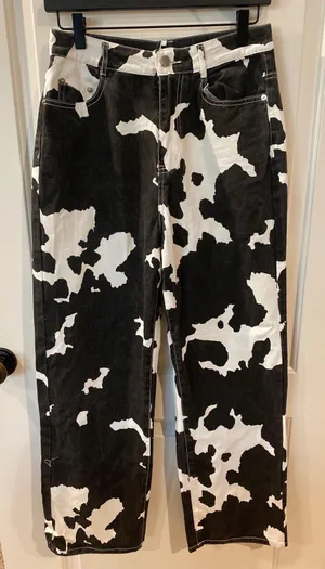 Midland Cow Print Jeans 12th Tribe thumbnail 3