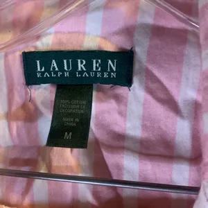 Ralph Lauren Pink and White Striped Pajama Set Size M thumbnail 5