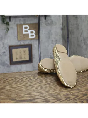 NWT A New Day Womens Sammie Ballet Flats 94685491 Gold Yellow 10M thumbnail 6