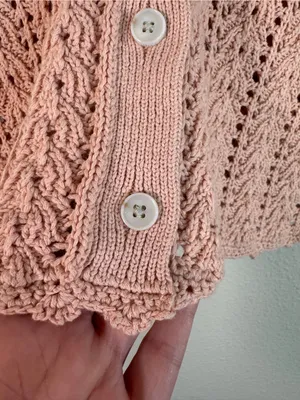 Wilfred Pink Crochet Cardigan Sweater Womens S Aritzia Girly Coquette Barbie thumbnail 10
