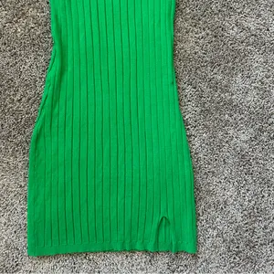 Papermoon Sleeveless Ribbed Mock Neck Dress in Green thumbnail 3