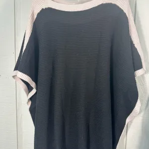 JENNIE LIU Women's Cashmere Blend Rib Knitted Poncho Sweater One Size NW… thumbnail 8