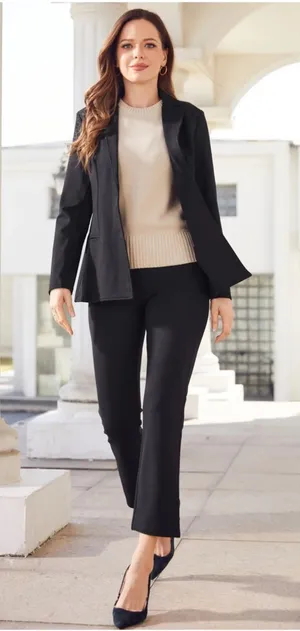 Betabrand classic kick crop pants office leggings M thumbnail 1