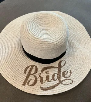 White Bride Straw Hat thumbnail 3