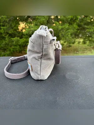 Travelon Anti-Theft Heritage Small Crossbody Bag Grey Canvas RFID blocking thumbnail 6
