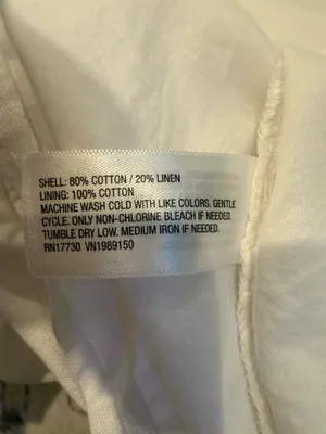 A New Day Dress Midi White Linen Blend Size M thumbnail 4