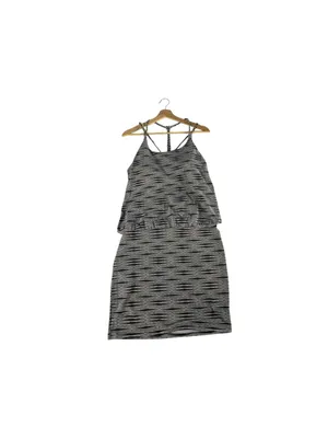 Athleta Ariel Venice Swim Dress Medium Black White Stripe Racerback UPF 50+ thumbnail 5