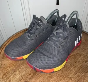NOBULL Lightning Trainer Unisex Sneakers‎ Gray Rainbow Men's 6 / Women's 7.5 thumbnail 1