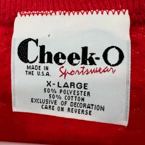 Cheek-O XL red vintage embroidered Christmas sweatshirt sweatshirt candy cane thumbnail 4