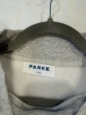 Parke Valentine's Varsity Mockneck - Classic Grey + Crimson thumbnail 3