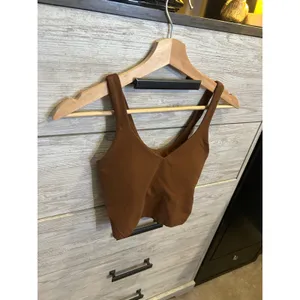 Lululemon Align Tank Top Brown V-Neck Cropped Yoga Bra Size 2 thumbnail 3