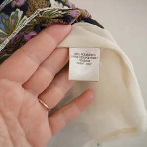 Christopher & Banks Vintage Floral Tiered‎ Flowy Maxi Skirt Purple Boho Chiffon Artsy Whimsical thumbnail 5