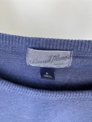 Universal Thread Women's Tie-Dye Crewneck Sweatshirt - Blue & White Size XL thumbnail 6