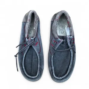 Hey Dude Wally Shoe Flow Jet Black Red Stitch Men US 11 thumbnail 2