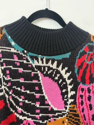 {L} Farm Rio Shell Jewel Tone Sweater Dress thumbnail 4