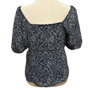 Madewell Size 4 Sweetheart Top Blouse Bengali Blockprint Cropped Fit thumbnail 4
