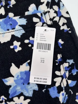 Anthropologie Black Floral Cropped Wide-Leg Pants thumbnail 10