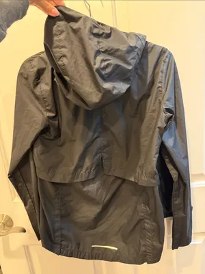 Nike Black Hooded Performance Jacket with Swoosh thumbnail 4