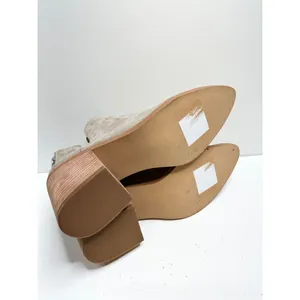 BP Boots Womens 10 Brynne Gray Block‎ Heel Cut Out Zip Western Booties thumbnail 9