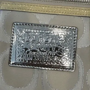Coach Poppy Ivory with Metallic Signature Cream Shoulder Bag thumbnail 2
