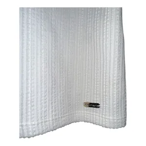Calvin Klein White Textured Balloon Sleeve‎ Blouse, Womens Large (Approx) thumbnail 4