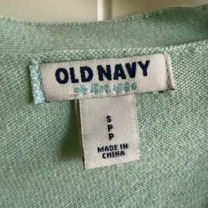 Old Navy Womens Sweater Sz S‎ Mint Green Deep V Neck Pockets Lightweight thumbnail 6