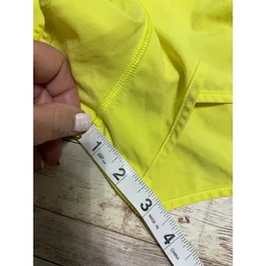 Lululemon Hotty Hot Running Shorts SZ 10 Highlighter Yellow Low Rise 2.5" Lined thumbnail 6