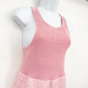 Peach Love California Womens Pink Smocked Ruffle Sporty‎ Active Romper Size M thumbnail 4