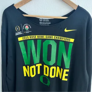 Nike Black Long Sleeve Oregon Ducks off-the-shoulder tee thumbnail 2