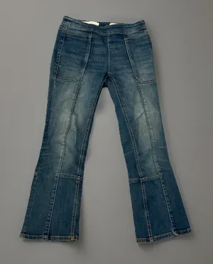 Pilcro Flare Leg Jeans Patchwork Pockets High‎ Rise Denim Size 26 thumbnail 1