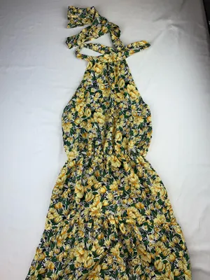 Long summer dress Yellow Size M thumbnail 1