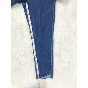 ELLA MOSS Denim Sleeveless Jumpsuit Size 27 Blue Jean Open Back Tapered‎ Raw Hem thumbnail 13