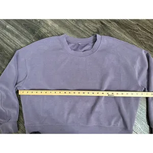 Lululemon Perfectly Oversized Cropped Crew Softstreme Size 12 Velvet Dust thumbnail 3
