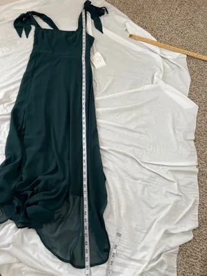 NWT Show Me Your Mumu Claire Midi Dress Emerald Chiffon Size XS thumbnail 9