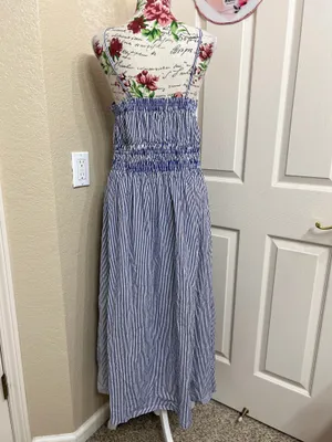 Rachel Parcell blue striped dress thumbnail 3