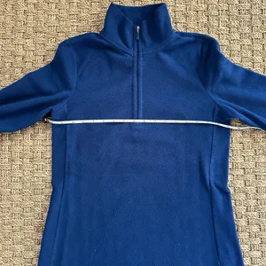 GAP Women’s Blue 1/4 Zip Fleece Pullover Mock Neck Long Sleeve M thumbnail 5