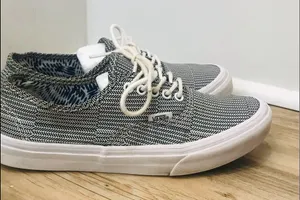VANS TC6D Black & White Geometric Chevron Pattern sz 8 thumbnail 8