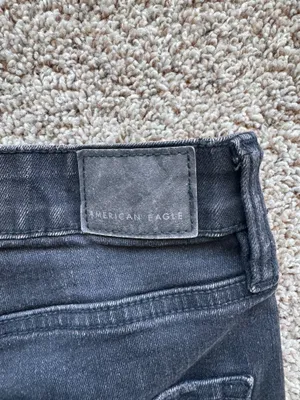 American Eagle Black Jean Shorts High-Rise thumbnail 4