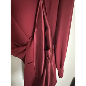 Alex Marie Womens Burgundy Funnel Neck Puff Sleeve Shift Dress 6 thumbnail 11